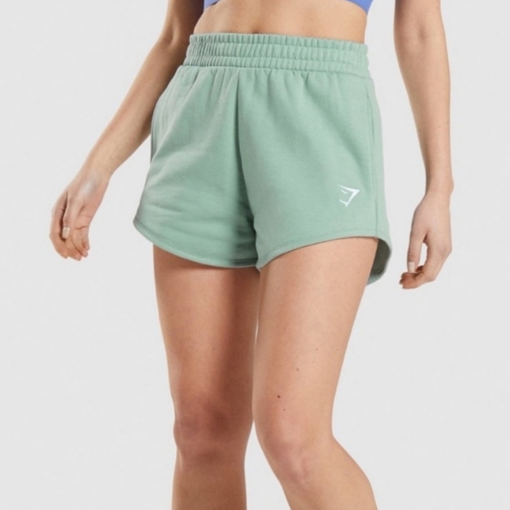 Gymshark Training Sweat Shorts Green High Rise